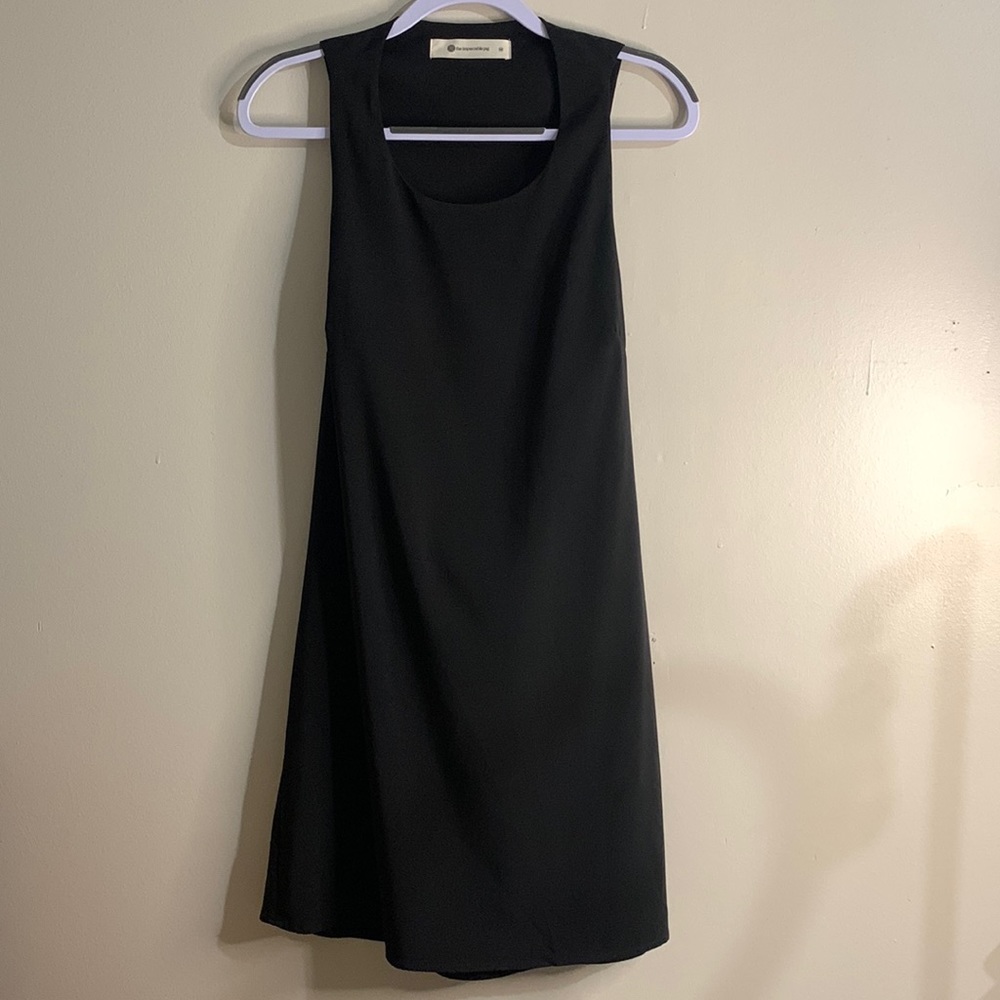 Impeccable Pig, Black, Drape back, size Medium, midi dress Excellent preloved